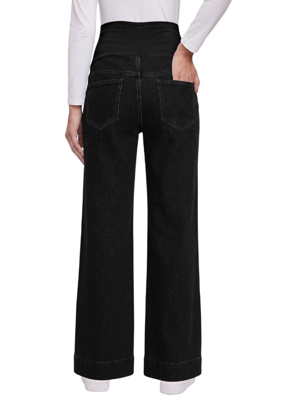Over Belly Maternity Pants for Women - Comfortable Pregnancy Trousers & Jeans - Picture 5 of 5
